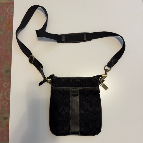 Handbags - Coach black logo crossbody purse